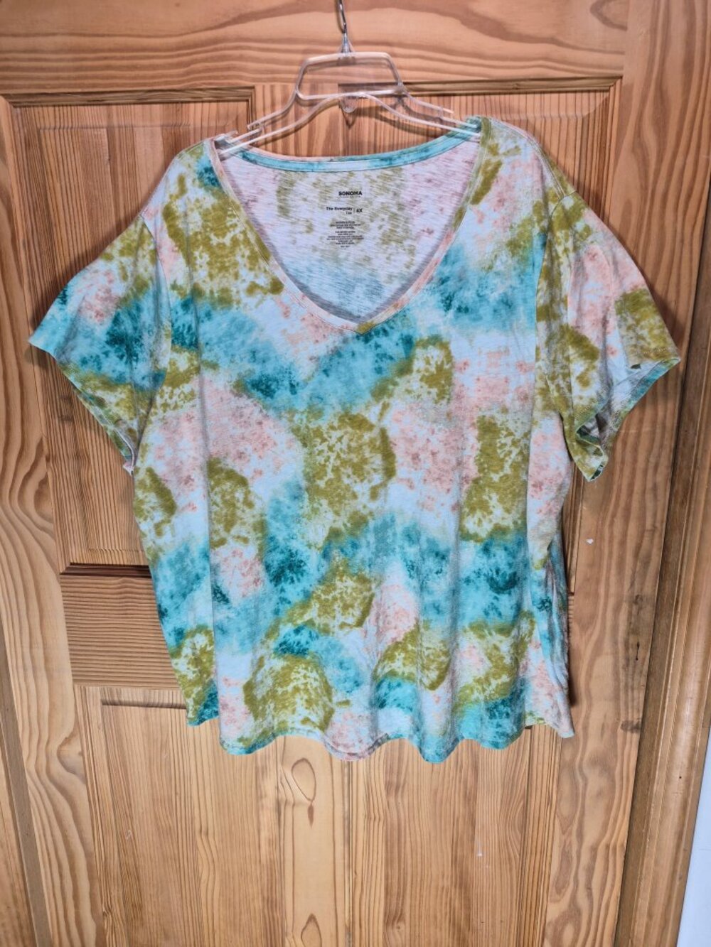 Sonoma Everyday V-Neck Short Sleeve Tee 4X